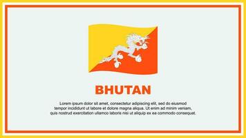 Bhutan Flag Abstract Background Design Template. Bhutan Independence Day Banner Social Media Vector Illustration. Bhutan Banner