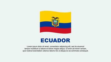 Ecuador Flag Abstract Background Design Template. Ecuador Independence Day Banner Social Media Vector Illustration. Ecuador Background