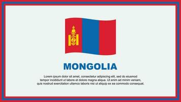 Mongolia Flag Abstract Background Design Template. Mongolia Independence Day Banner Social Media Vector Illustration. Mongolia Banner