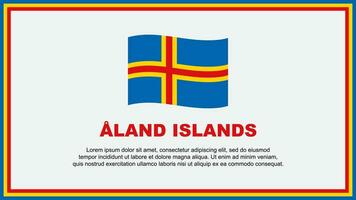 Aland Islands Flag Abstract Background Design Template. Aland Islands Independence Day Banner Social Media Vector Illustration. Aland Islands Banner