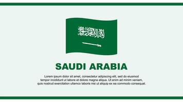 Saudi Arabia Flag Abstract Background Design Template. Saudi Arabia Independence Day Banner Social Media Vector Illustration. Saudi Arabia Design