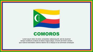 Comoros Flag Abstract Background Design Template. Comoros Independence Day Banner Social Media Vector Illustration. Comoros Banner