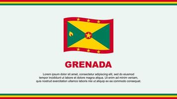 Granada bandera resumen antecedentes diseño modelo. Granada independencia día bandera social medios de comunicación vector ilustración. Granada diseño