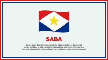 Saba Flag Abstract Background Design Template. Saba Independence Day Banner Social Media Vector Illustration. Saba Banner
