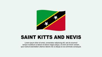 Saint Kitts And Nevis Flag Abstract Background Design Template. Saint Kitts And Nevis Independence Day Banner Social Media Vector Illustration. Background