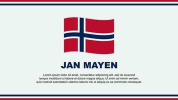 Jan Mayen Flag Abstract Background Design Template. Jan Mayen Independence Day Banner Social Media Vector Illustration. Jan Mayen Design