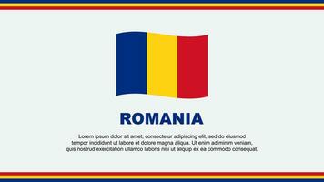 Romania Flag Abstract Background Design Template. Romania Independence Day Banner Social Media Vector Illustration. Romania Design