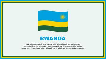 Rwanda Flag Abstract Background Design Template. Rwanda Independence Day Banner Social Media Vector Illustration. Rwanda Banner