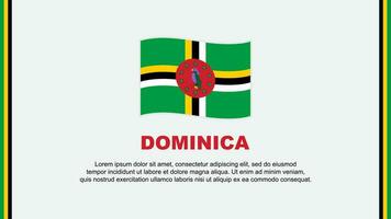 Dominica Flag Abstract Background Design Template. Dominica Independence Day Banner Social Media Vector Illustration. Dominica Cartoon