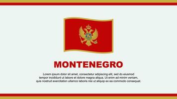 Montenegro Flag Abstract Background Design Template. Montenegro Independence Day Banner Social Media Vector Illustration. Montenegro Design