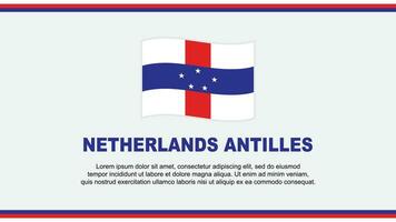 Países Bajos antillas bandera resumen antecedentes diseño modelo. Países Bajos antillas independencia día bandera social medios de comunicación vector ilustración. Países Bajos antillas diseño