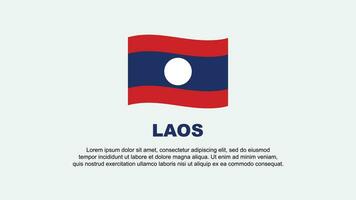 Laos Flag Abstract Background Design Template. Laos Independence Day Banner Social Media Vector Illustration. Laos Background