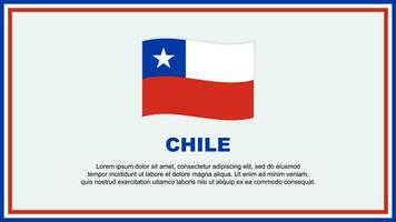 Chile bandera resumen antecedentes diseño modelo. Chile independencia día bandera social medios de comunicación vector ilustración. Chile bandera