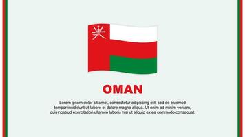 Oman Flag Abstract Background Design Template. Oman Independence Day Banner Social Media Vector Illustration. Oman Cartoon