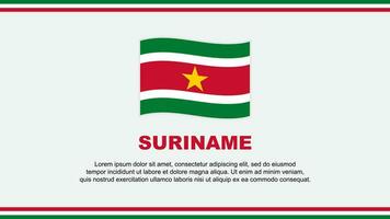 Suriname Flag Abstract Background Design Template. Suriname Independence Day Banner Social Media Vector Illustration. Suriname Design