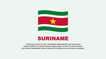 Suriname Flag Abstract Background Design Template. Suriname Independence Day Banner Social Media Vector Illustration. Suriname Background