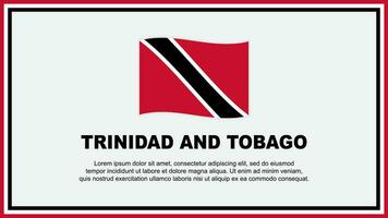 Trinidad And Tobago Flag Abstract Background Design Template. Trinidad And Tobago Independence Day Banner Social Media Vector Illustration. Trinidad And Tobago Banner