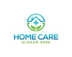 Home health care logo design vector concept template.