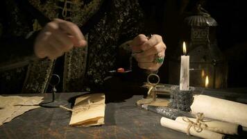 Sealing letters in ancient times. video