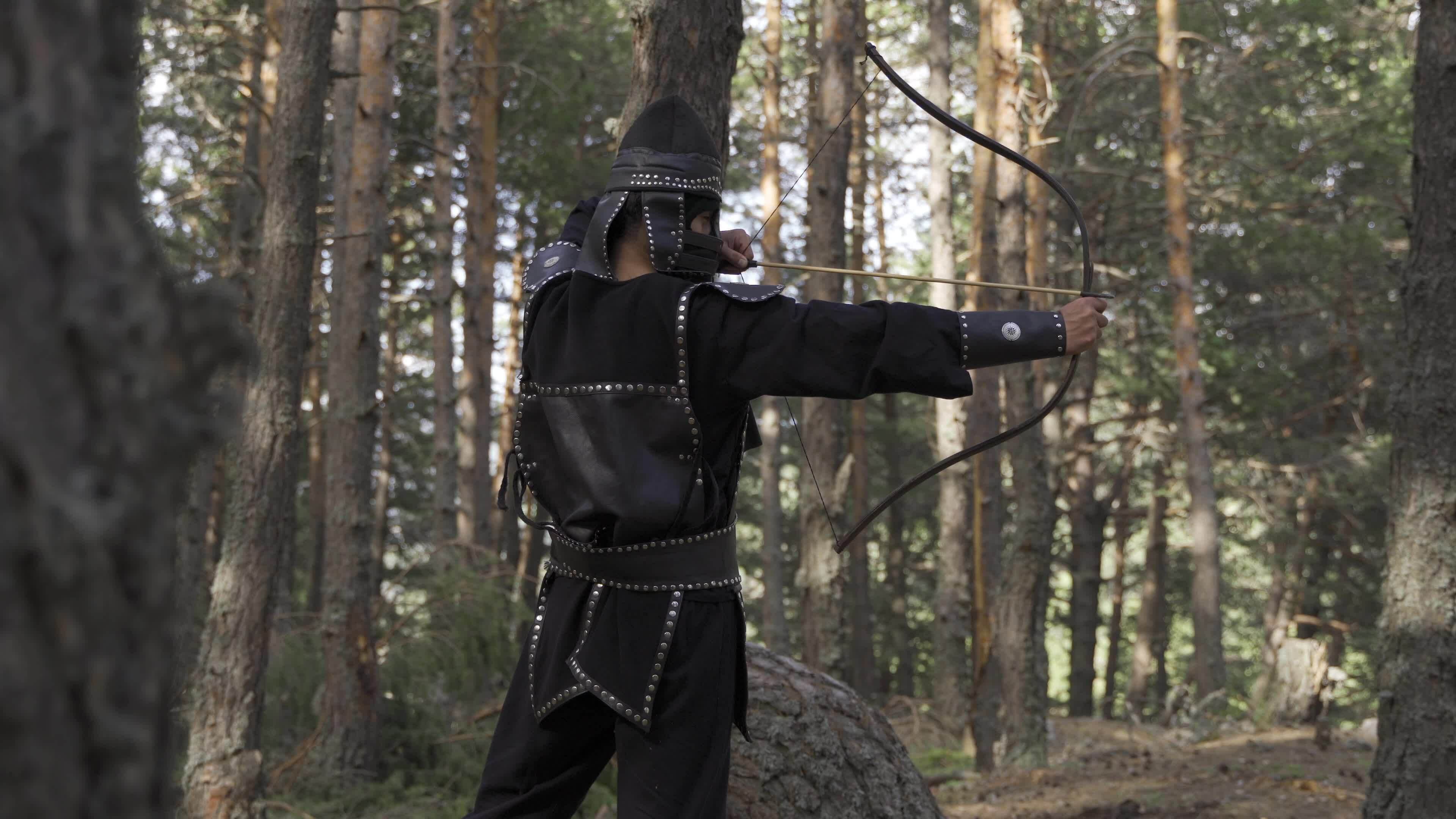 Bow and arrow in the middle ages. 33087709 Stock Video at Vecteezy