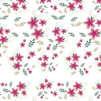 Modern floral pattern design vector template