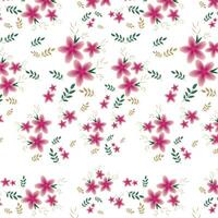 Modern floral pattern design vector template