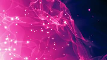 Abstract smoke particles smoothly and change shape. Magical glowing dust particles fly upward along the direction. Slow motion of coloured smoke effect with neon lights. video