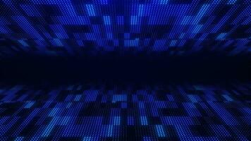 Dynamic retro background. 80s, 90s Retro futurism, Retro cyber grid. sci-fi wireframe grid. seamless loop video