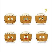 Cartoon character of inarizushi with what expression vector