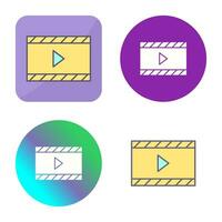 icono de vector de video y animación único