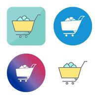 icono de vector de carrito de compras único ii