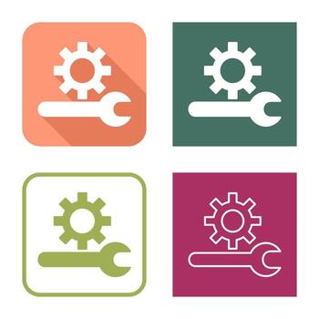 icono de vector de soporte técnico único