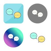 icono de vector de burbujas de conversación única