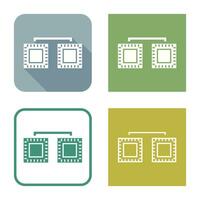 Unique Processors Connected Vector Icon