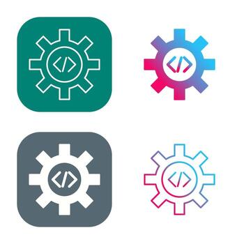 Unique Code Optimization Vector Icon