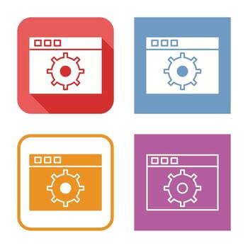 icono de vector de configuración única