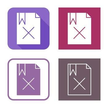 icono de vector de eliminación único