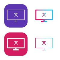 Unique Disconnected Network Vector Icon