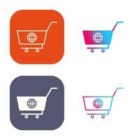 Unique Global Shopping Vector Icon