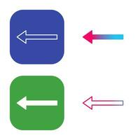 Unique Left Arrow Vector Icon