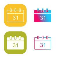 Unique Calendar Vector Icon