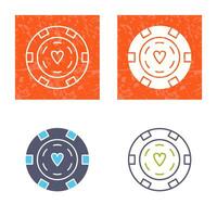 Unique Poker Chips Vector Icon