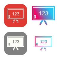 icono de vector de tablero de aula único