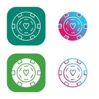 Unique Poker Chips Vector Icon