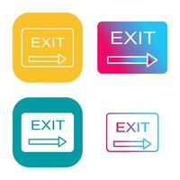 Unique Exit Vector Icon