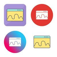 icono de vector de estadísticas de página web