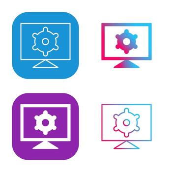 Computer Settings Vector Icon