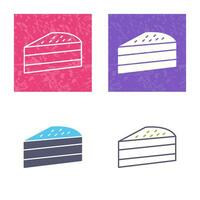 icono de vector de rebanada de pastel