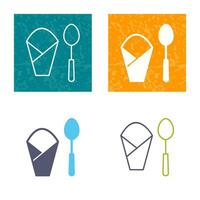 Spoon and Napkin Vector Icon