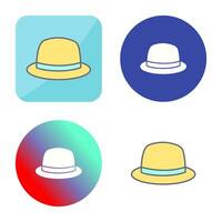 icono de vector de sombrero